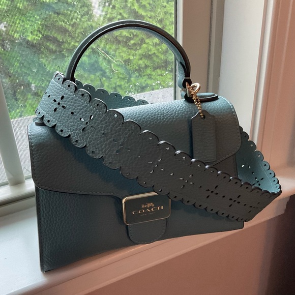 Coach Green Satchel Bag - Picture 5 of 11